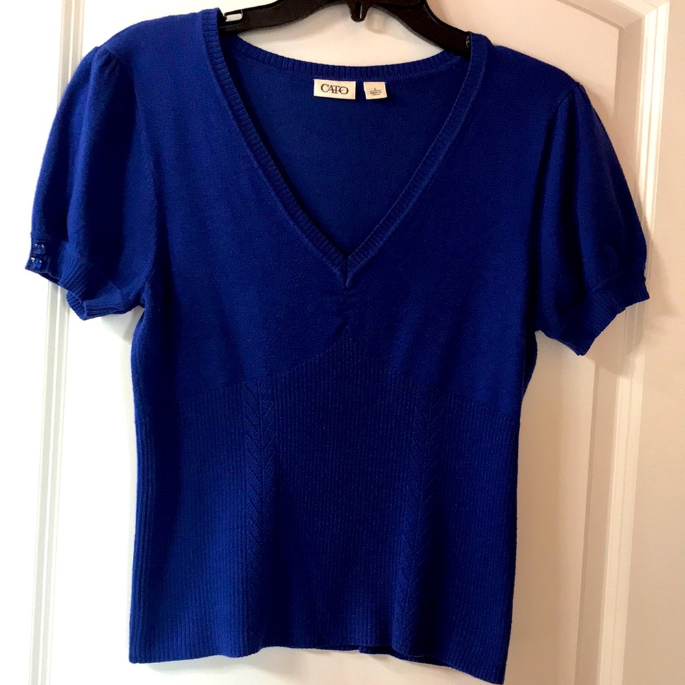 Blue v neck sweater, Cato size L
